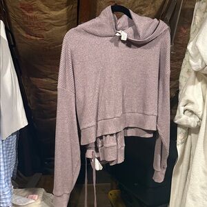 ALO Yoga Lavender Ribbed Sweater & Jogger Set